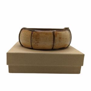 Vintage Gold Tone Bamboo Accent Bracelet